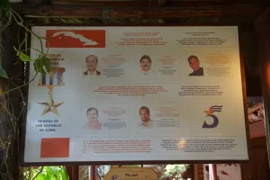 Sign in a Restaurant in Havana.