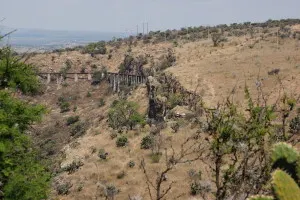 Old Steel Aqueduct in El Charco Del Ingenio