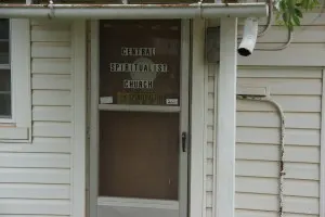 The back door of the Centralist Spiritualist Church of Oklahoma City