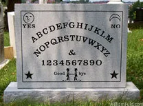 Elijah Bond's Ouija Board Head stone