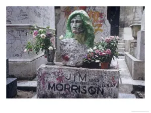 Jim Morrison's grave at Pere Lachaise Cemetery