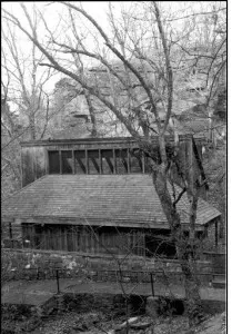 The Runestone is enclosed in a protective house today.