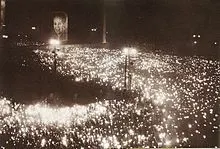 Millions of mourners in the streets of Buenos Aires after the death of Evita.